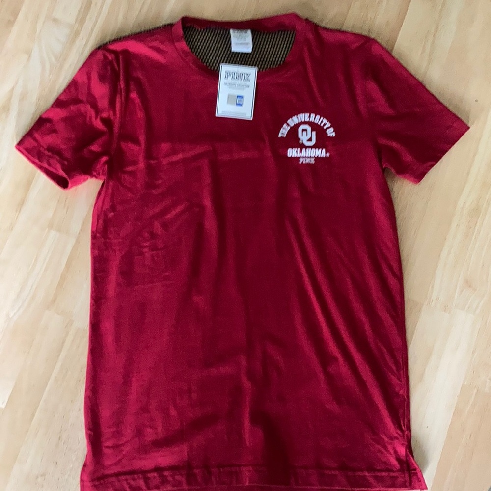 NWT PINK Collegiate Collection Oklahoma Shirt